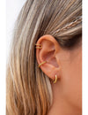 Pendientes de aro huggie gallonados