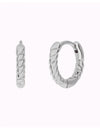 Pendientes de aro huggie gallonados