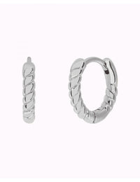 Pendientes de aro huggie gallonados