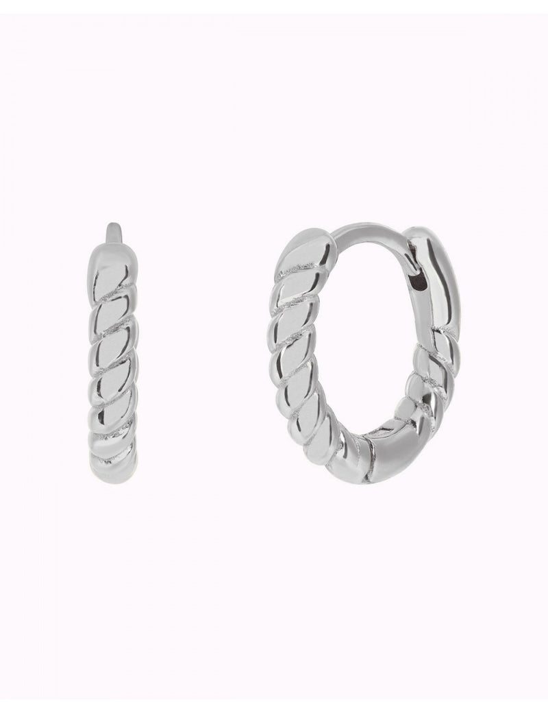 Pendientes de aro huggie gallonados