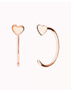 Boucles d'oreilles créoles ouvertes en forme de cœur