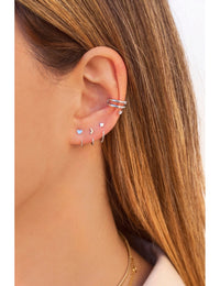 Boucles d'oreilles créoles ouvertes en forme de cœur