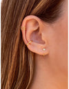 Boucles d'oreilles créoles ouvertes en forme de cœur