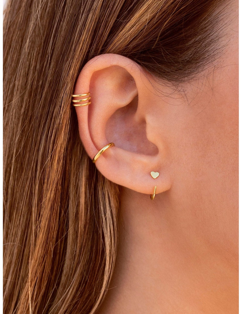 Boucles d'oreilles créoles ouvertes en forme de cœur