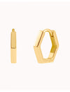 Boucles d'oreilles créoles géométriques hexagonales