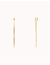 Pendientes de aro con charm largo de cadena de piel de serpiente