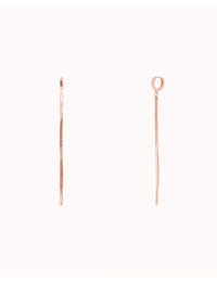 Pendientes de aro con charm largo de cadena de piel de serpiente