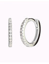 Pave CZ Huggie Hoop Earrings