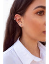 CZ Bezel Huggie Hoop Earrings 