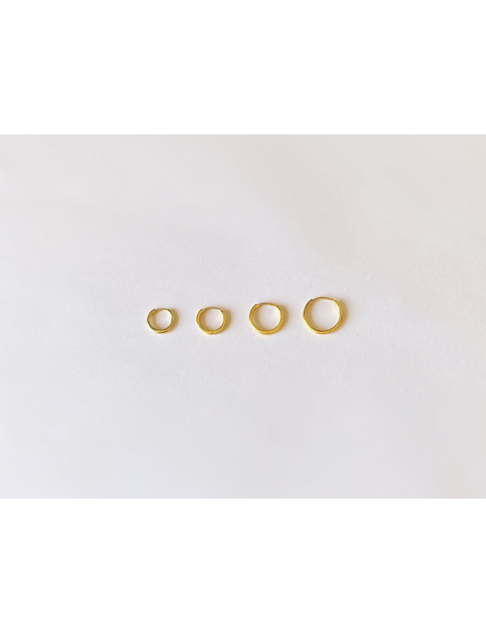 Round Edges Smooth Huggie Hoop Earrings