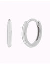 Round Edges Smooth Huggie Hoop Earrings