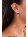 Pendientes de aro huggie con charm en forma de serpiente