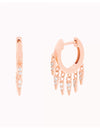 Pendientes de aro huggie con charms en forma de triángulo con circonitas