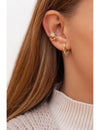 Pendientes de aro huggie con charms en forma de triángulo con circonitas