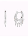 Pendientes de aro huggie con charms en forma de triángulo con circonitas