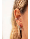 Pendientes de aro huggie con charms en forma de triángulo con circonitas