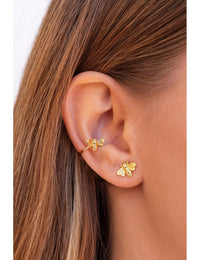 Pendientes stud grande en forma de abeja
