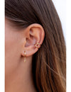 Pendientes de aro huggie con colgante en forma de rayo