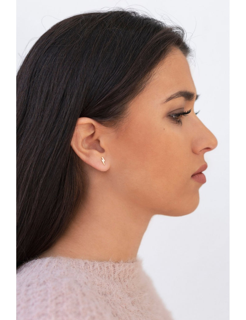 Lightning Shaped Stud Earrings 