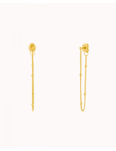 Lange Kettenohrstecker mit Kugeln