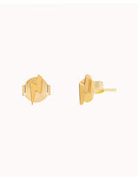 Dainty & Tiny Lightning Bolt Shaped Stud Earrings