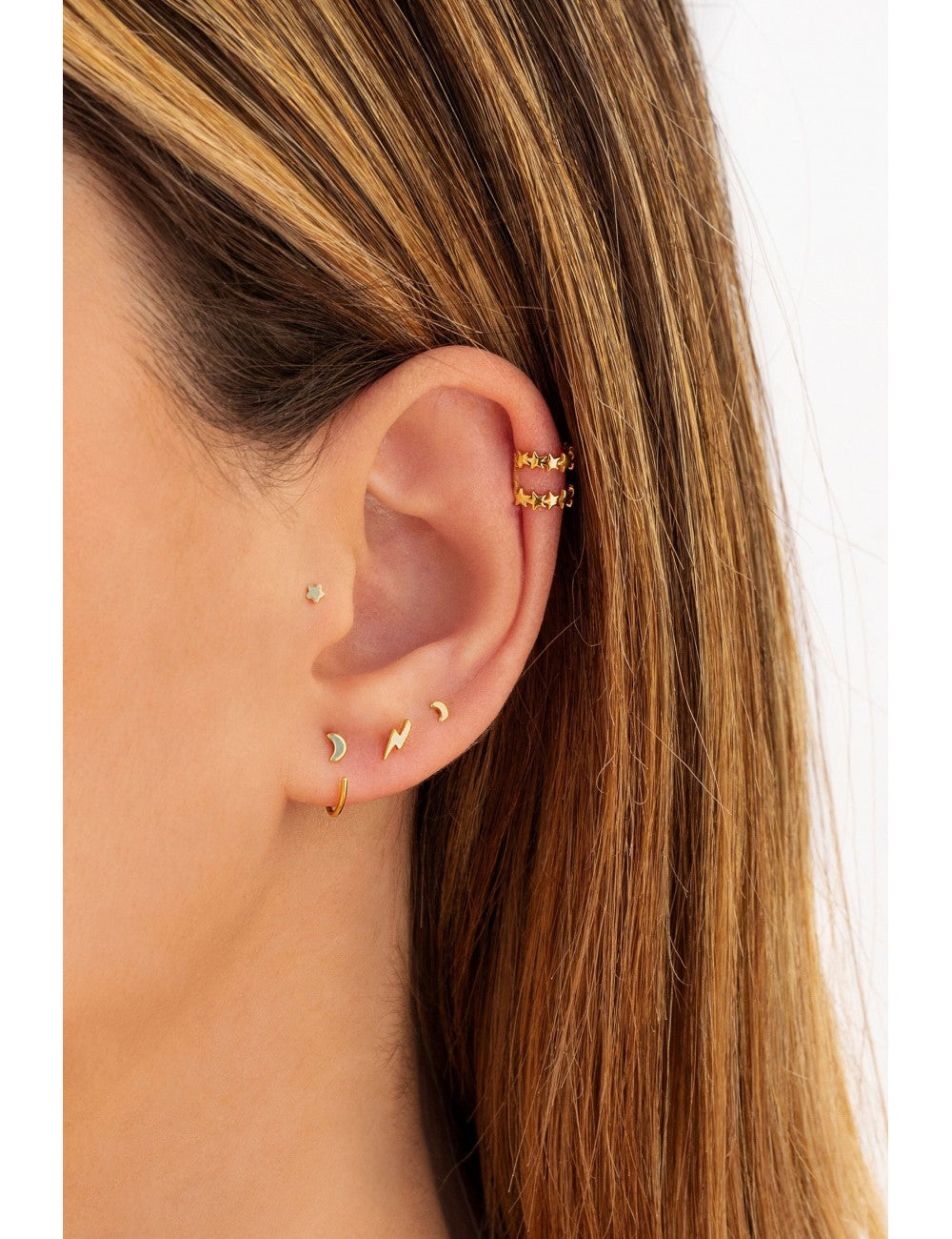 Dainty & Tiny Lightning Bolt Shaped Stud Earrings