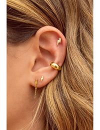 Dainty & Tiny Lightning Bolt Shaped Stud Earrings