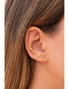 Tiny CZ Spike Stud Earrings - 4 colors available: Turquoise, White, Black and Purple