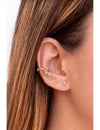 Tiny CZ Spike Stud Earrings - 4 colors available: Turquoise, White, Black and Purple