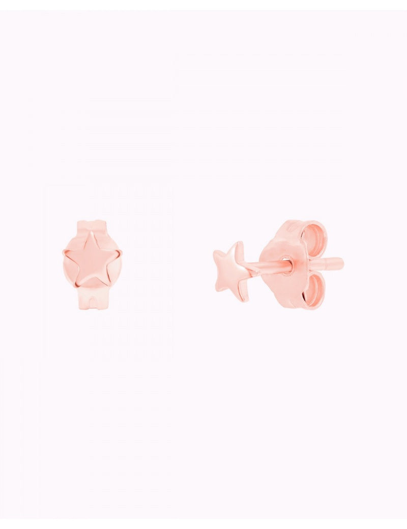Pendientes stud minimalistas en forma de estrella - Tamaño mediano