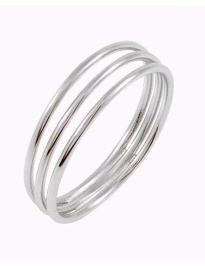 Bague minimaliste à trois bandes