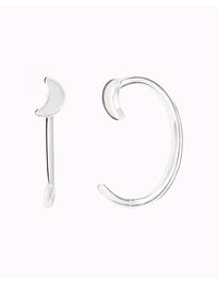 Pendientes de aro abierto en forma de luna