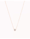 Collier avec pendentif solitaire en zircone sertie clos