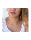Collier avec pendentif solitaire en zircone sertie clos
