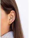 Boucles d'oreilles créoles ouvertes avec onyx