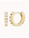 Opal Huggie Hoop Earrings