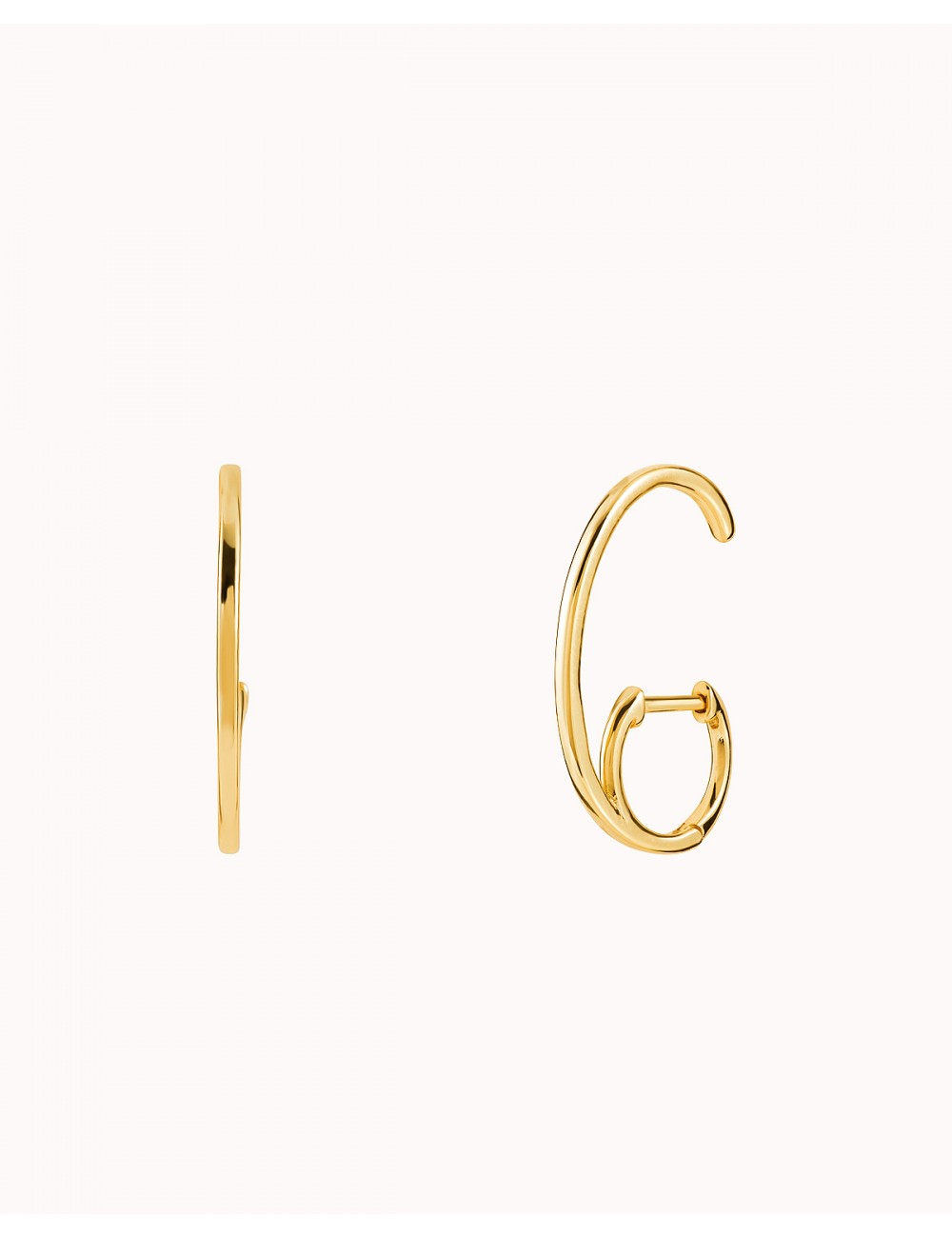 Ear Lobe Cuff Huggie Hoop Earrings