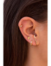 Ear Lobe Cuff Huggie Hoop Earrings