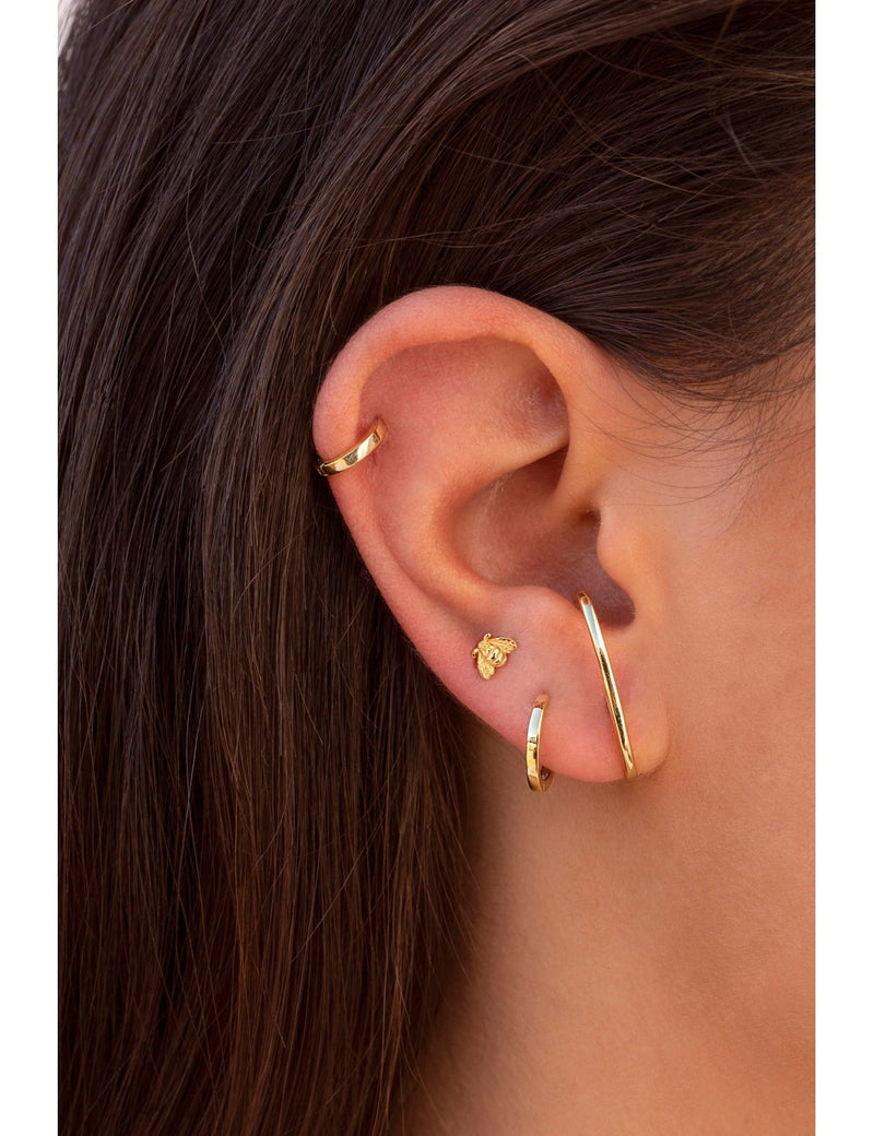 Ear Lobe Cuff Huggie Hoop Earrings