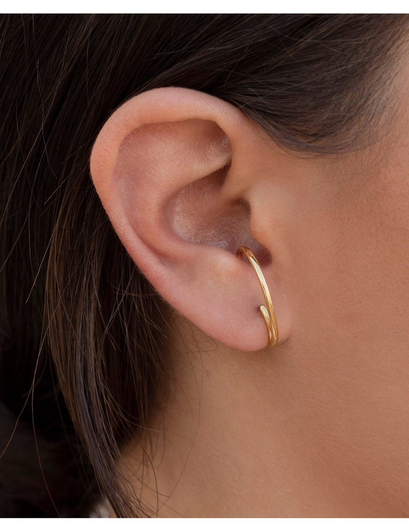 Ear Lobe Cuff Huggie Hoop Earrings