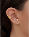 Ear Lobe Cuff Huggie Hoop Earrings