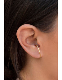 Ear Lobe Cuff Huggie Hoop Earrings