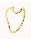 Bague minimaliste en forme de vague océanique