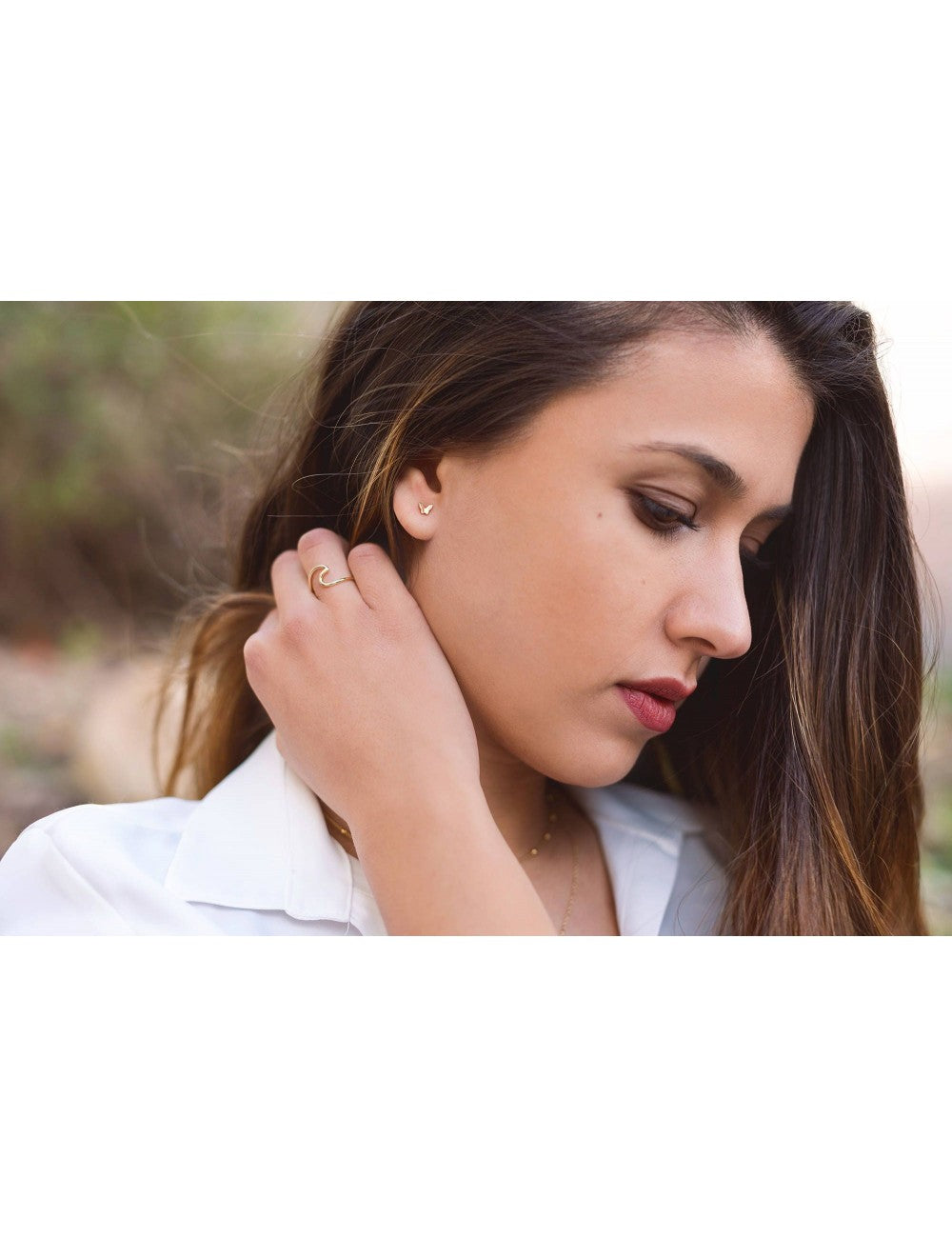 Bague minimaliste en forme de vague océanique