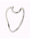 Bague minimaliste en forme de vague océanique