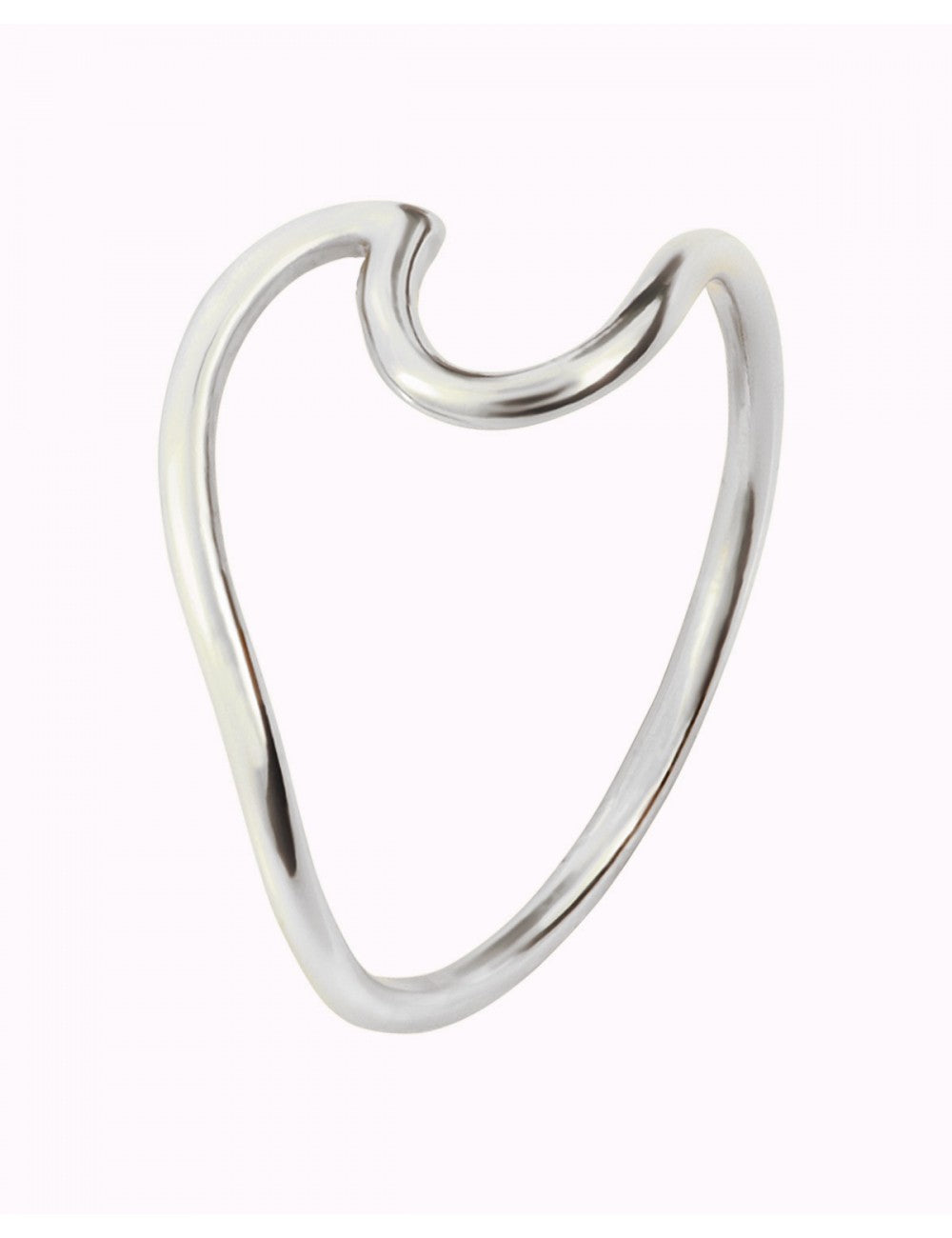 Bague minimaliste en forme de vague océanique