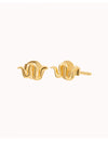 Petites boucles d'oreilles à tige en forme de serpent