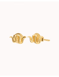 Petites boucles d'oreilles à tige en forme de serpent