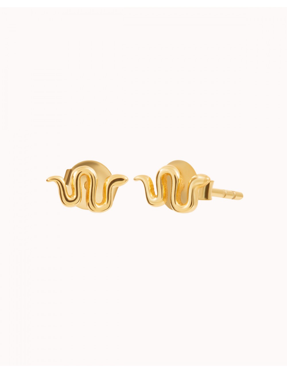 Petites boucles d'oreilles à tige en forme de serpent