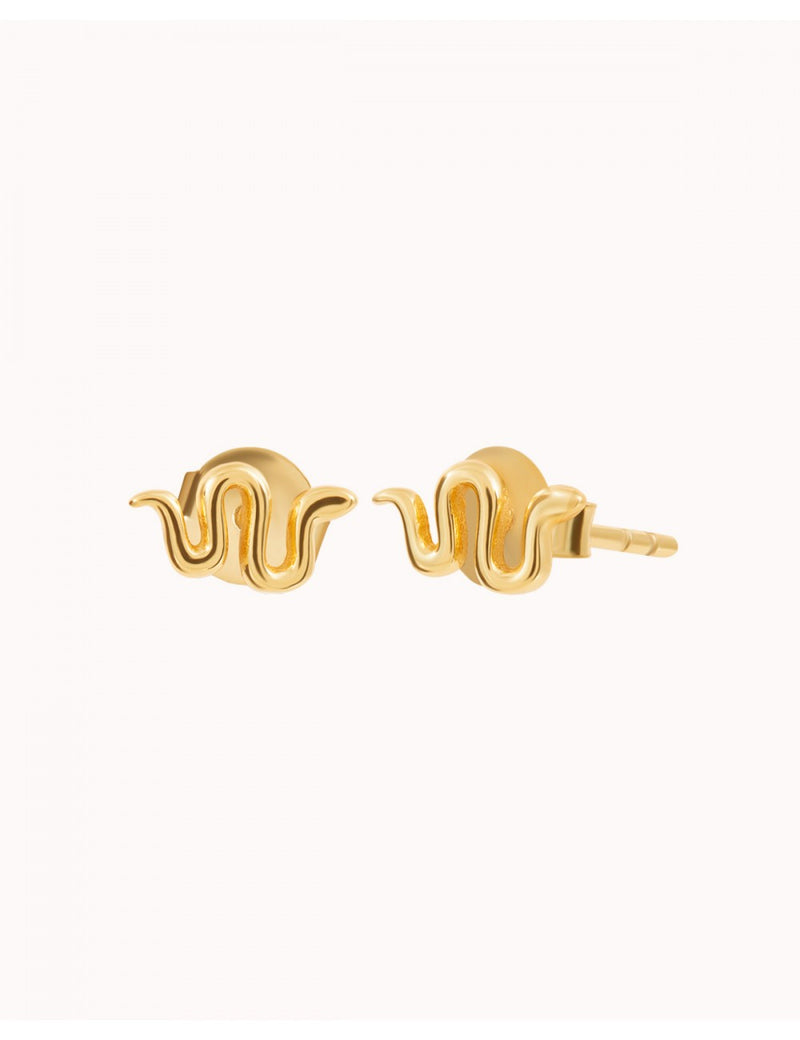 Petites boucles d'oreilles à tige en forme de serpent